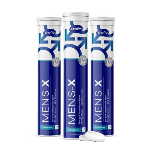 3x Mens-X - ефервесцентни таблетки за мъже, общо 60 ефервесцентни таблетки