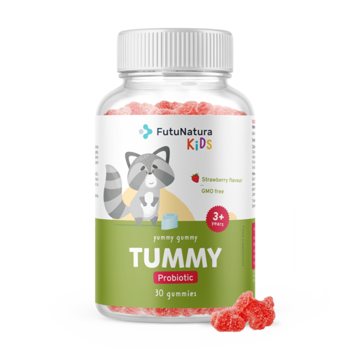 TUMMY – Детски гумени бонбони за храносмилане, 30 гумени бонбона