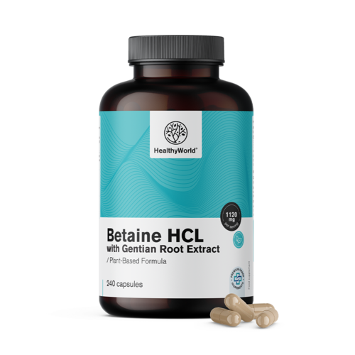 Betain HCL 1120 мг с жълтоглав трън.