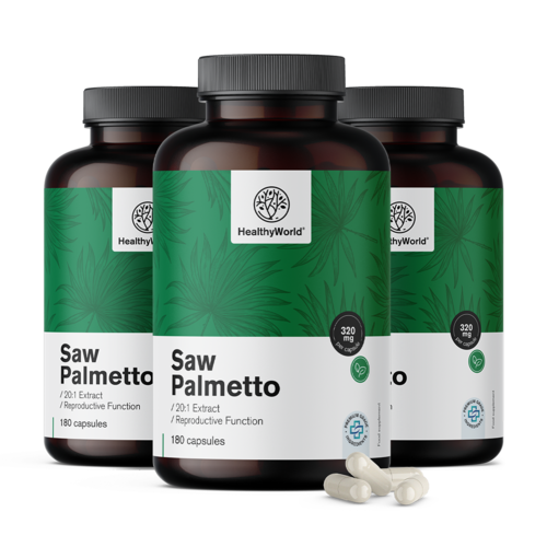 3x Saw Palmetto – Палма-джудже 320 мг, общо 540 капсули