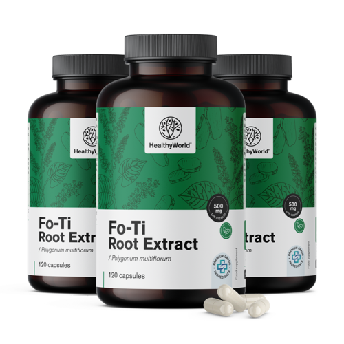 3x Fo-Ti (He Shou Wu) 500 мг, общо 360 капсули