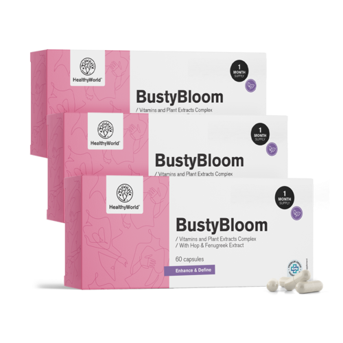 3x BustyBloom – комплекс от витамини и растителни екстракти, общо 180 капсули