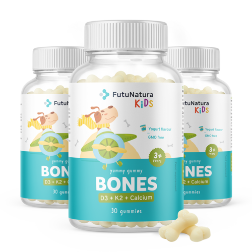 3 x BONES – Детски гумени бонбони за костите, общо 90 гумени бонбона