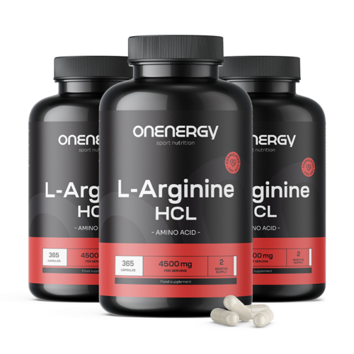 3x L-аргинин HCL 4500 мг, общо 1095 капсули