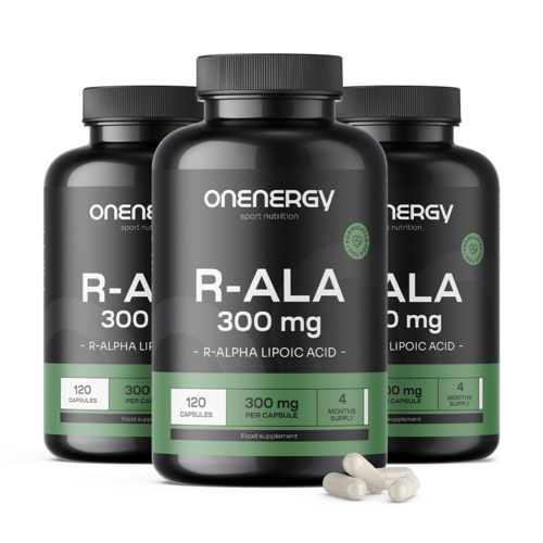 3x R-ALA – R-алфа липоева киселина 300 мг, общо 360 капсули