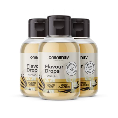 3x Flavour Drops капки с подсладител – ванилия, общо 150 мл