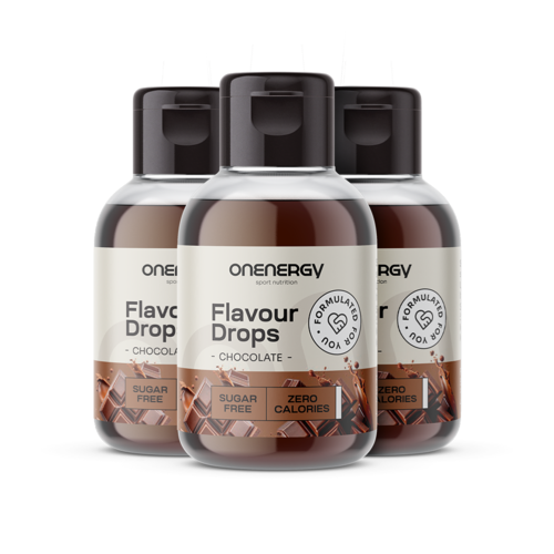3x Flavour Drops капки с подсладител – шоколад, общо 150 мл