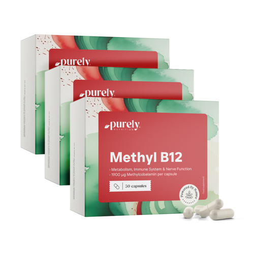 3x Витамин В12 - метилкобаламин, общо 90 капсули