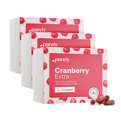 3x Cranberry Extra – екстракт от червена боровинка и магданоз, общо 90 капсули