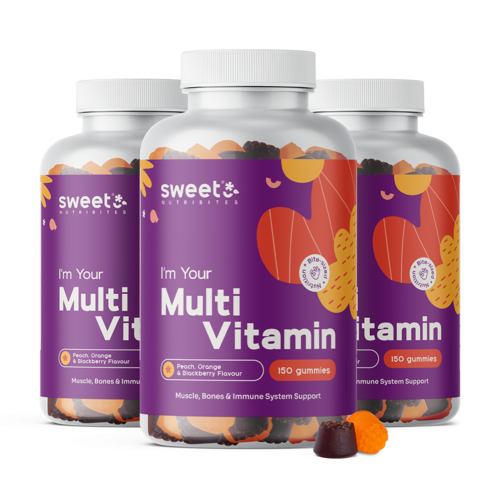 3x Мултивитамини, общо​​​​​​​ 450 гумени бонбони