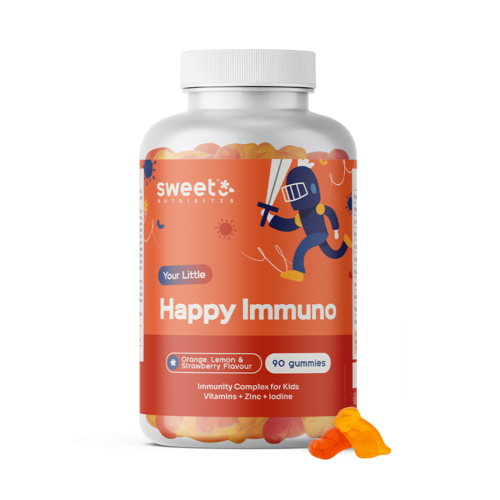 Happy Immuno – гумени бонбони за деца за имунната система, 90 гумени бонбона